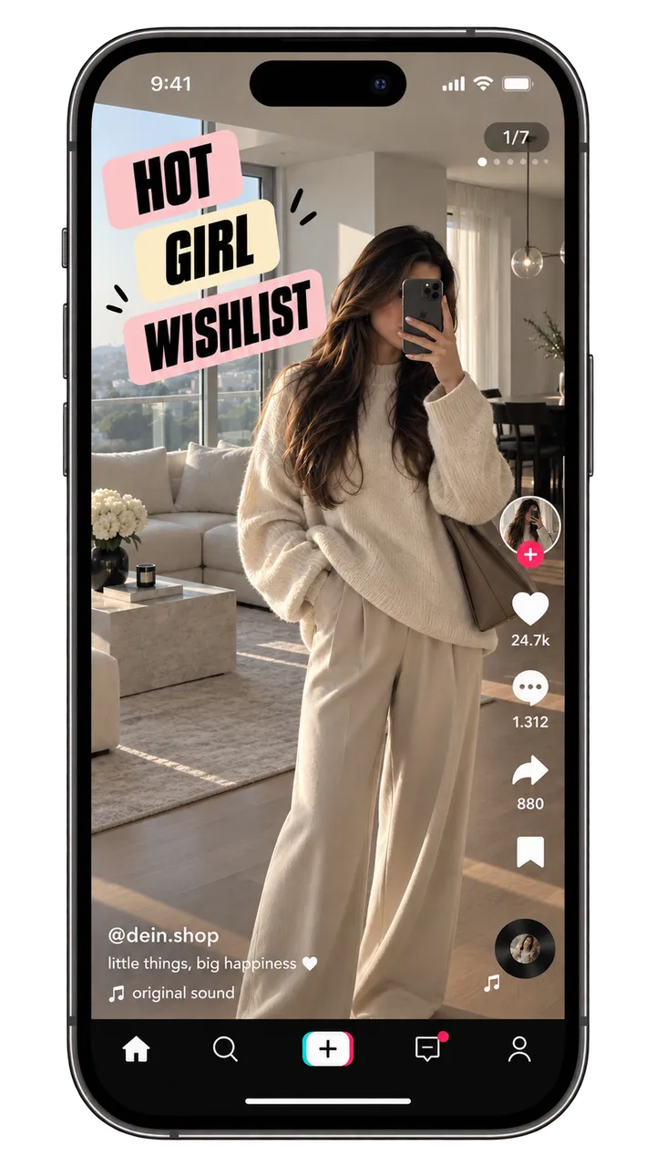 Fertige Slideshow im TikTok-Feed